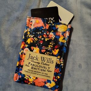 Jack Wills University Outfitters Floral Oilcloth Card Holder Pouch Bag Accessory